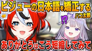 ビジューの日本語の挨拶の発音を矯正するハコ太郎【英語解説】【日英両字幕】