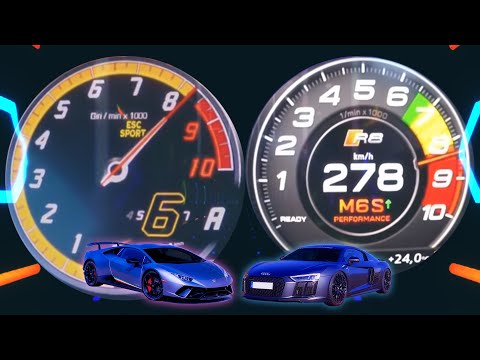 ACCELERATION BATTLE | LAMBORGHINI HURACAN PERFORMANTE VS AUDI R8 V10 | 0-290 km/h