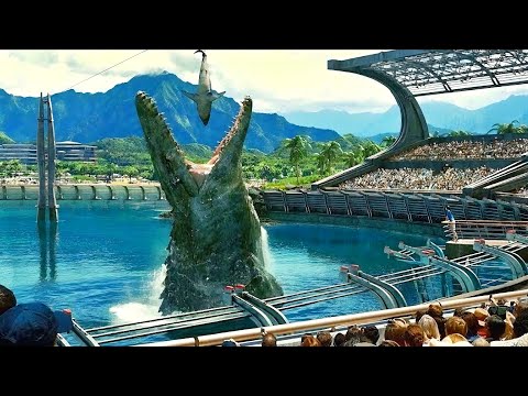 Dinosaur Mosasaurus Feeding Show 4 K Scene - Jurassic World (2015) Movie Clip 