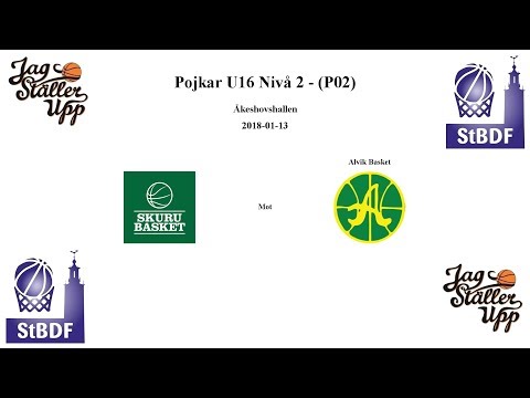 Skuru Basket (P02) mot Alvik Basket (P03) - 2018-01-13