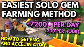 EASIEST AND FASTEST HARDCORE SOLO GEM GRINDING STRATEGY | ROBLOX Tower Defense Simulator