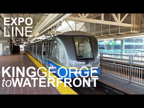 Complete Real Time SkyTrain Ride - Expo Line from King George to Waterfront