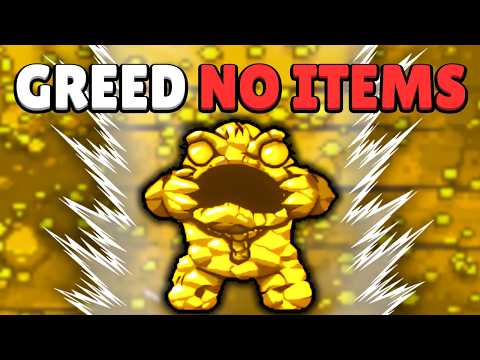Can You Beat Greed Mode WITHOUT Picking Up Items in The Binding Of Isaac?