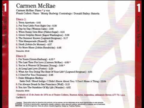 Carmen McRae - No More Blues