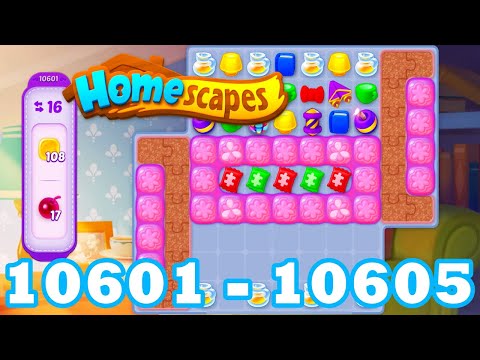 Homescapes Level 10601 - 10605 HD 3 - match puzzle Gameplay | android | IOS | 10602 | 10603 | 10604
