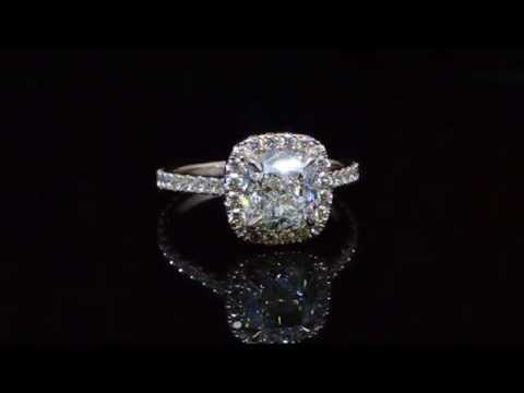 2.62ct Natural Halo Pave Diamond Engagement Ring - GIA Certified | Diamond Mansion