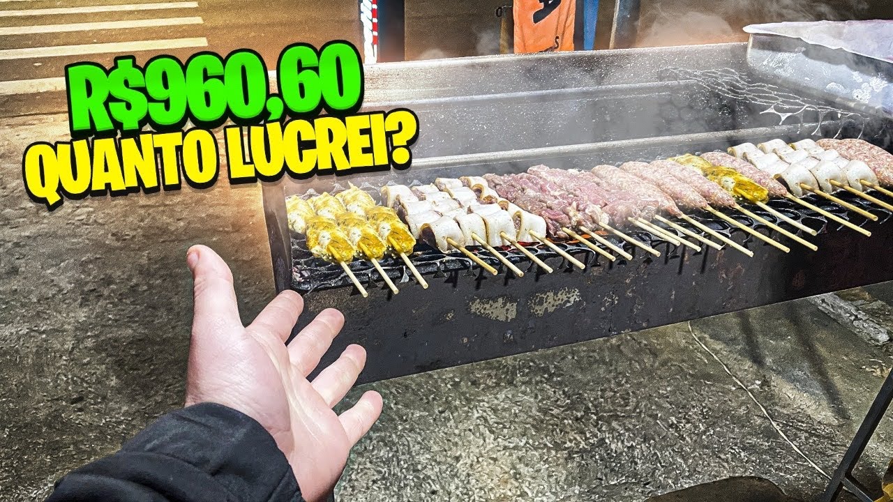 R$960,60 VENDENDO ESPETINHOS | QUANTO LUCREI?