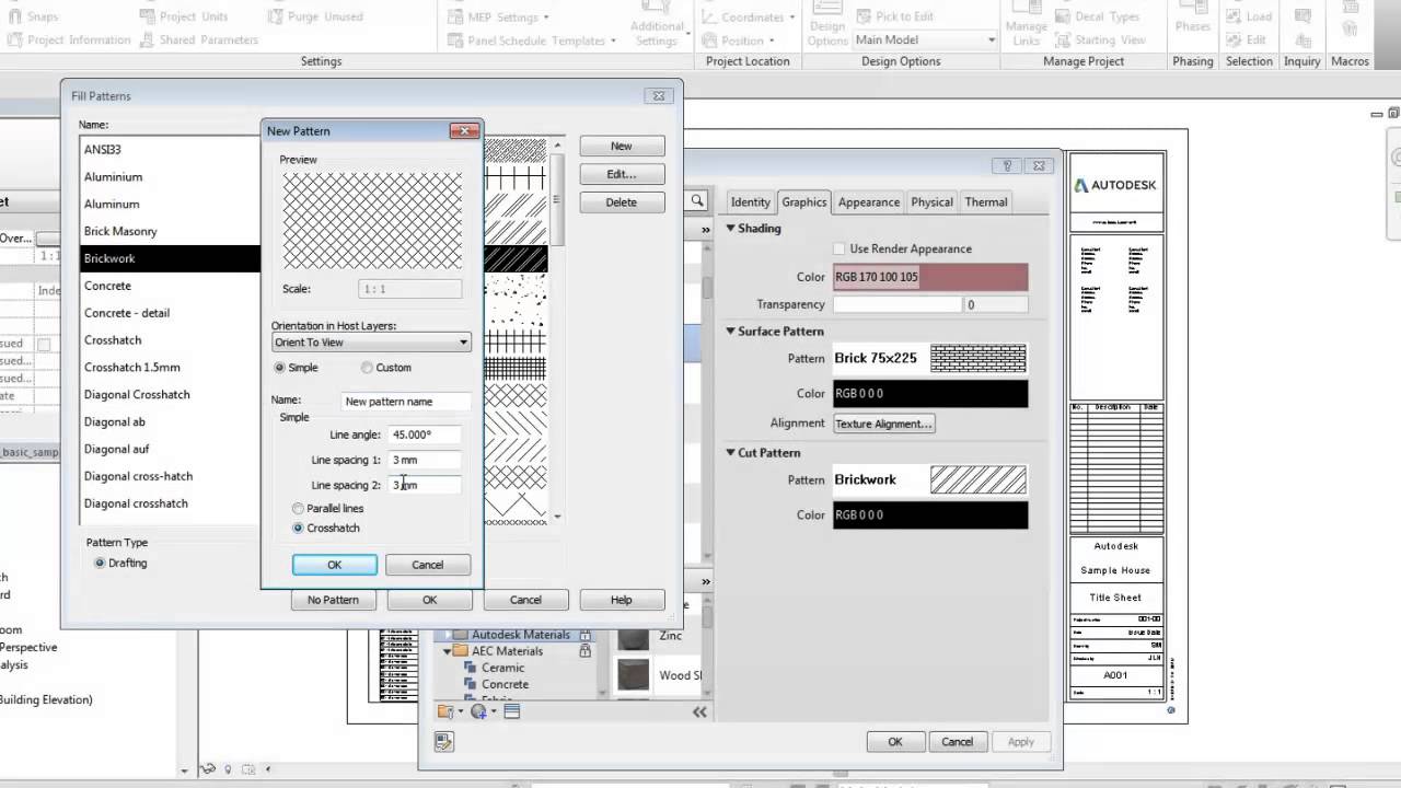 Autodesk Revit: Create a Fill Pattern