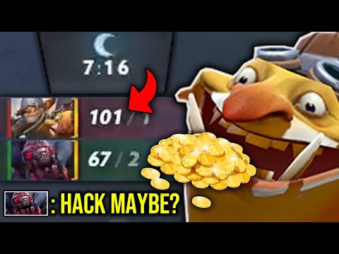 How he has 100 last hits in 7Minutes? Techies Mid WTF Unlimited Creeps!!!