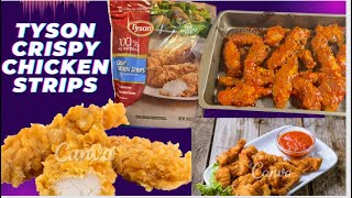 How I made this Tyson crispy chicken tenders With￼  barbecue sauce and jerk Sauce￼ #ChickenTenders￼
