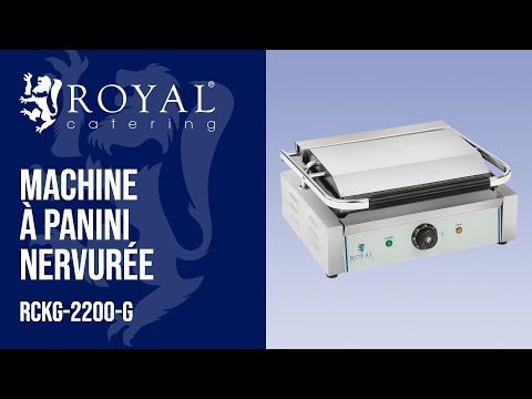 Vidéo - Machine à panini nervurée - 1 x 2.200 watts