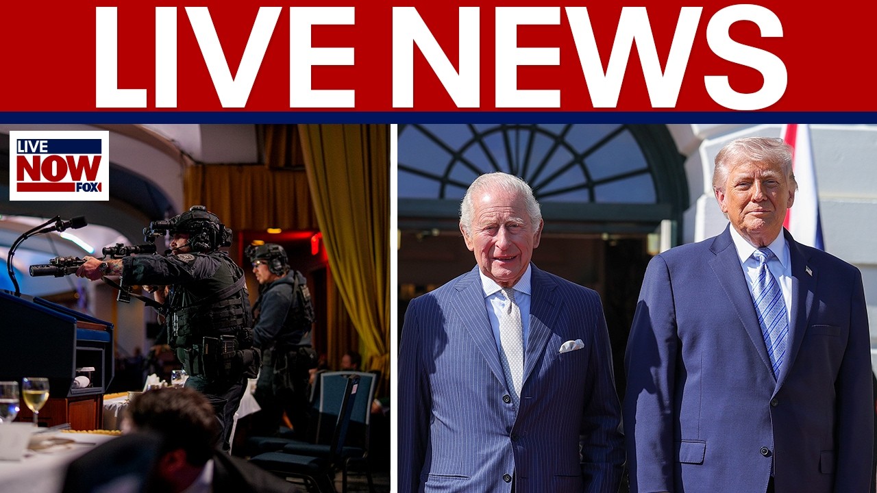 LIVE: Pres. Trump hosts King Charles, Correspondents dinner shooting, Iran war latest & more