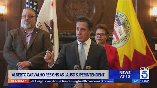LAUSD Superintendent Alberto Carvalho resigns