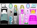 Paper Dolls Dress Up - Barbie's New Home Handmade Paper Craft - Woa Doll Channel