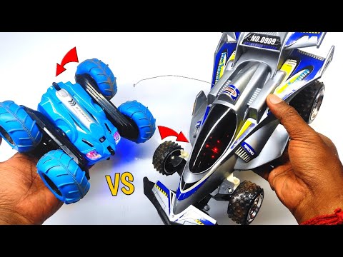 Remote Control Pump Wheel Stunt Car & F1 Galaxy Car Unboxing And Testing