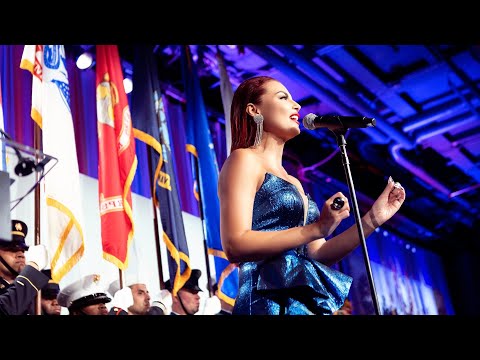 MJ Songstress sings the National Anthem for the 2021 Salute To Freedom Gala @ Intrepid Museum