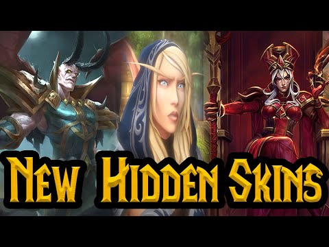 Hearthstone l Four amazing new Skins discovered! l Mal'ganis, Sylvanas, Whitemane, Edwin.