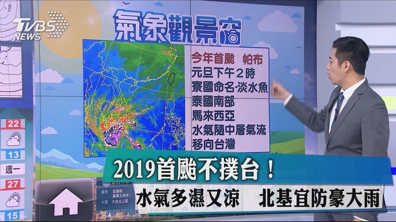 2019首颱不撲台！水氣多濕又涼　北基宜防豪大雨  