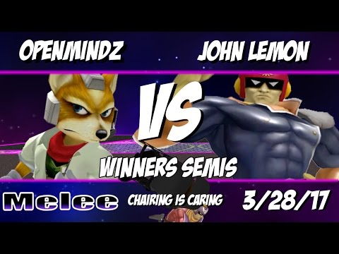 Chairing is Caring #6 3/28/17 - Openzmindz (Fox) vs. John Lemon (Falcon) - SSBM Winner's Semi-Finals