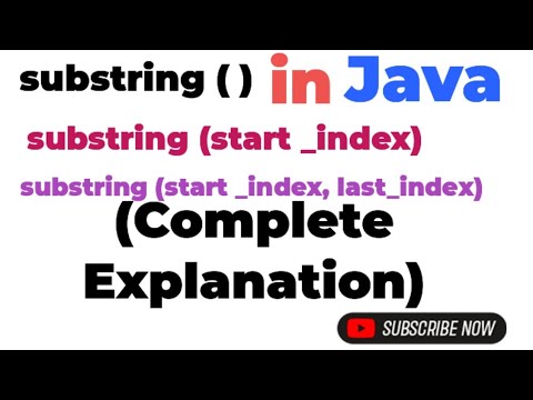 Substring Method In Java Facts About Substring Method