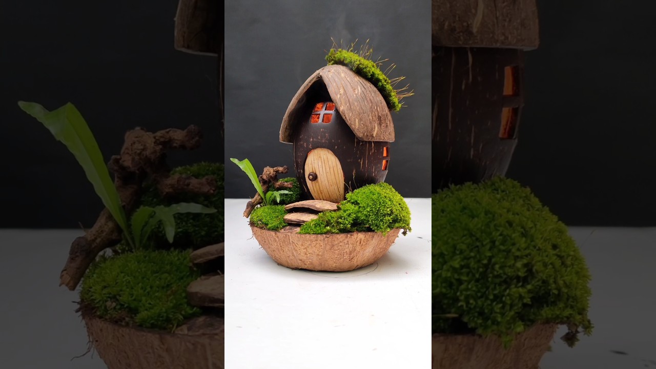 Creative Art And Craft | Coconut Shell Crafting Ideas | Mr Techoo |🥥 🥥 🥥 #shorts