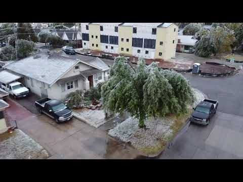 OKLAHOMA CITY ICE STORM DRONE -Tues. October 27th, 2020