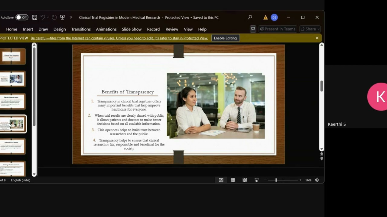 Clinical Trial Registries -PPT Presentation By Keerthi S