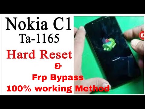 Nokia C1 pattern reset | nokia c1 recovery mode no command | nokia ta-1165 frp bypass