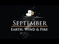 Earth, Wind & Fire - September - Piano Karaoke Instrumental Cover with Lyrics