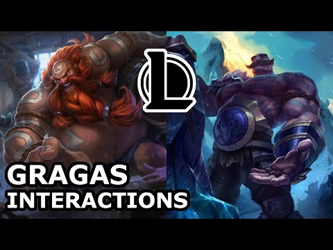 Gragas Interactions with Other Champions | ONE NEEDS BEER THE OTHER MILK | League of Legends Quotes