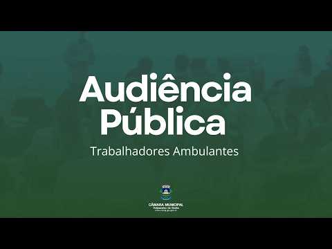 AUDIÊNCIA PÚBLICA - TRABALHADORES AMBULANTES 25 DE MARÇO DE 2026