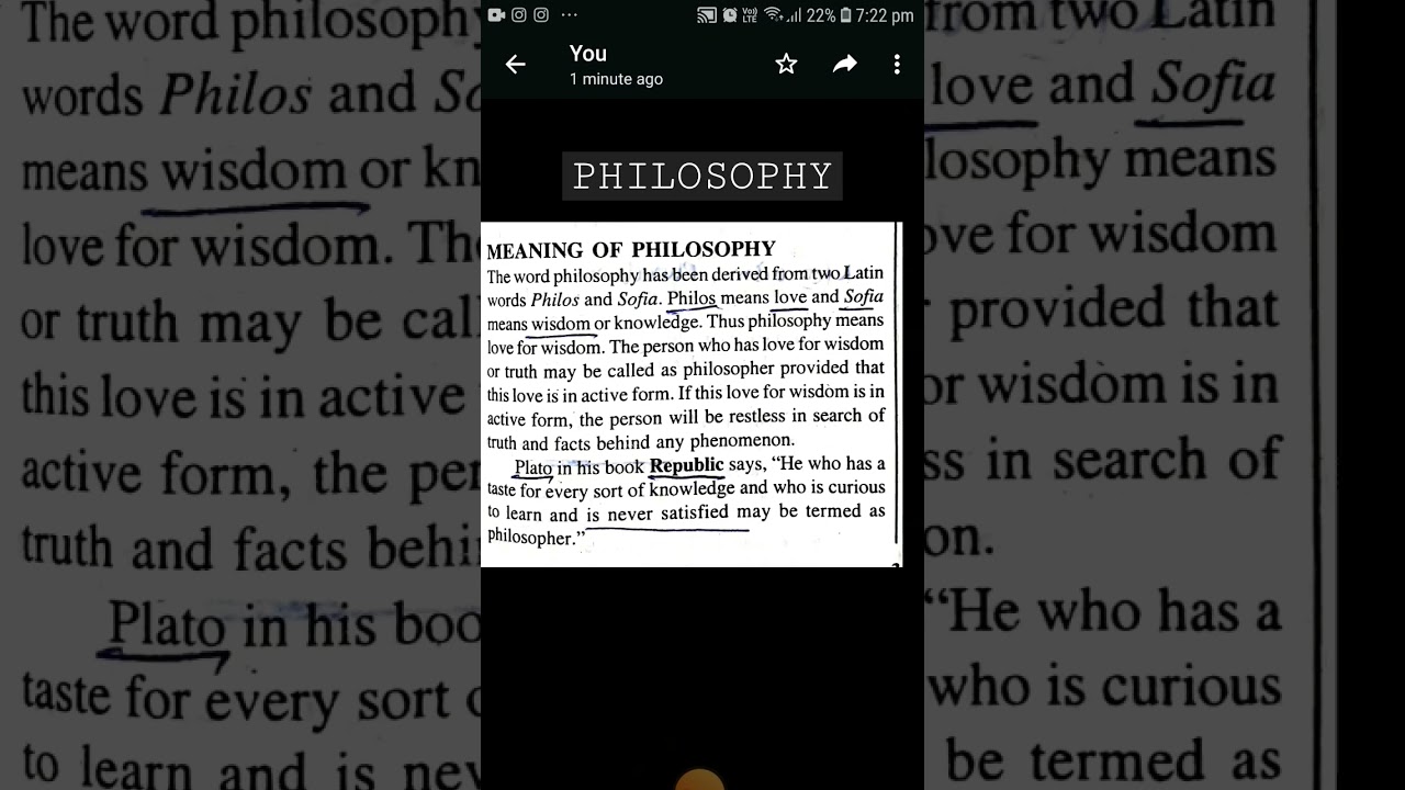 Meaning and Definitions of Philosophy