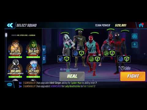 Marvel Strike Force - Gamma 4.3 Web Warriors Node F15