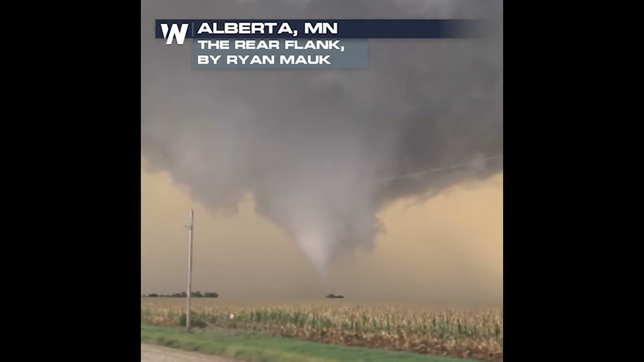 Tornado touches down in rural western Minnesota, no injuries reported in open field area