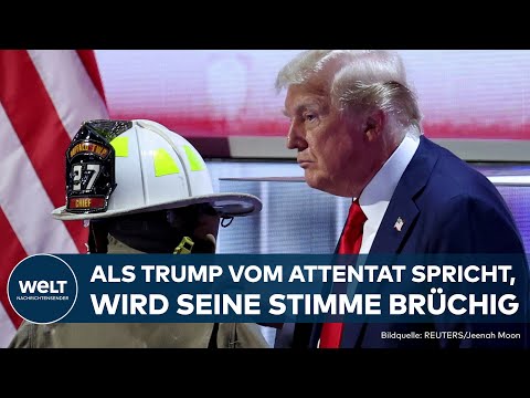 EMOTIONALER MOMENT: Donald Trump beschreibt bei Parteitag der Republikaner Moment des Attentats