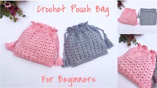 Crochet Pouch Bag For beginners
