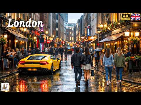 London Walking Tour🚶‍➡️London's Bustling Streets Amazing Walk Experience 🚶‍♀️ True [4K]