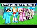 OMZ Goes ON 100 DATES with CRAZY FAN GIRLS in Minecraft! - Parody Story(Roxy and Lily,Crystal)
