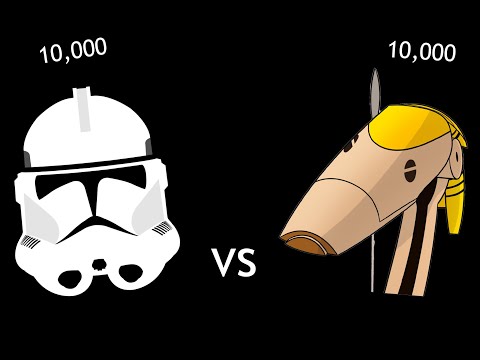 10,000 Clone trooper vs 10,000 battledroids