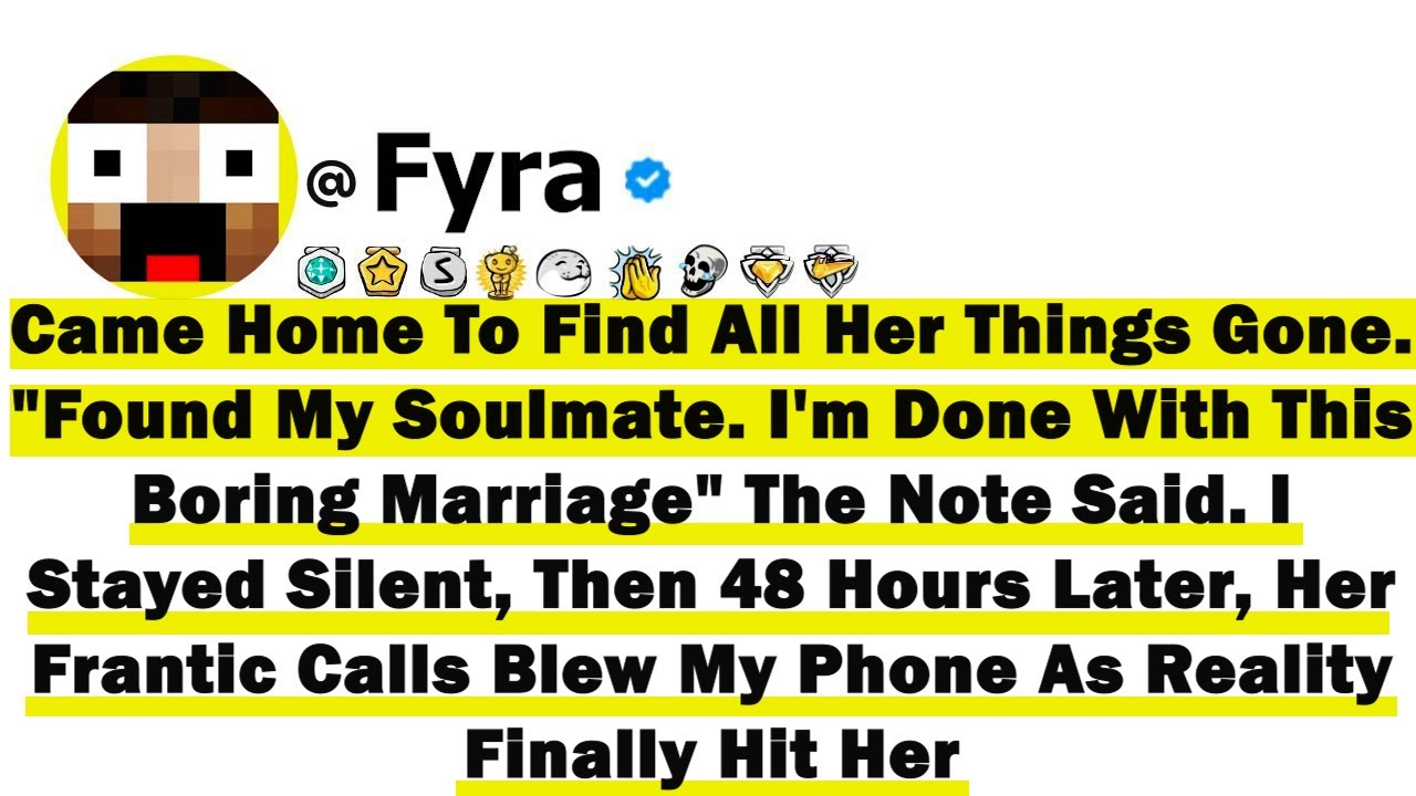Came Home To Find All Her Things Gone. "Found My Soulmate. I'm Done With This Boring Marriage" The..