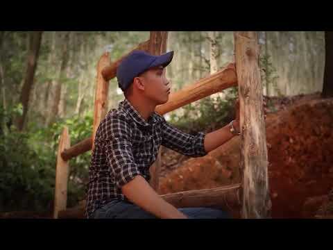 Primitive Survival: How to build a Wood and Mud Brick House in the Forest with Simple Tools