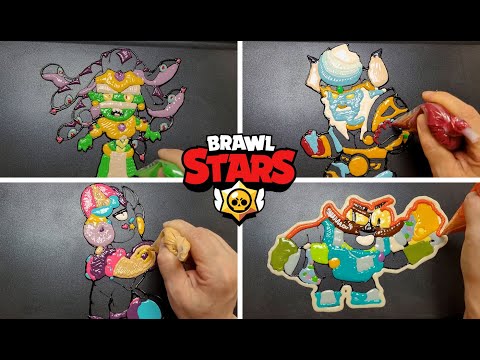 Brawl stars Pancake art Challenge: Meduza EMZ, Minotaur Bull, Berry, Clancy