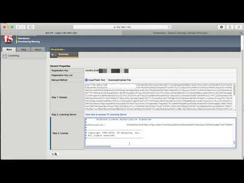 F5 BIGIP LTM License Activation
