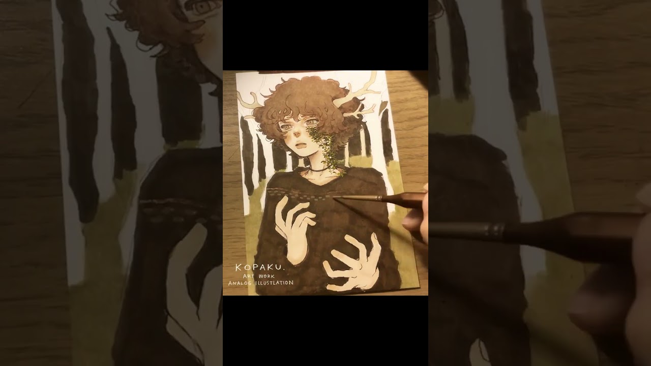 #イラスト #art #illustrative #drawing #illustrationnation #作業用 #メイキング #アナログイラスト #アナログイラストメイキング