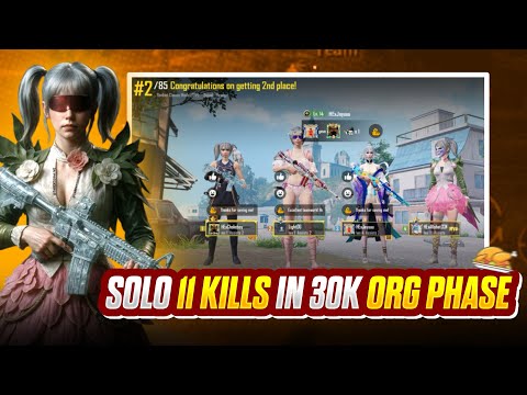 SOLO 11 Finishes 🔥 🥶 | 30,000 Org Phase ❤️‍🔥 | IGL POV 🔱🧿 | Akshat33K 🔱❤️