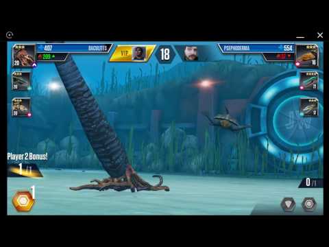 Jurassic World: The Game - Aquatic Player Duel Battle 192 - Protostega Level 20 Debut!