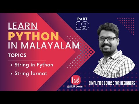 Strings In Python String Format Indexing Learn Python In Malayalam Lecture 19