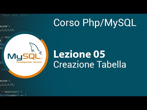 PHP/MYSQL Tutorial Italian 05 - Creating Table