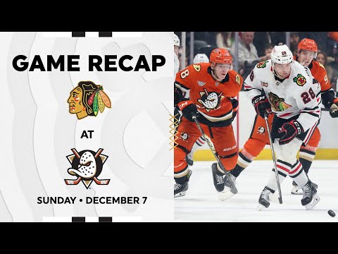 Blackhawks at Ducks Game Highlights | 12.7.25