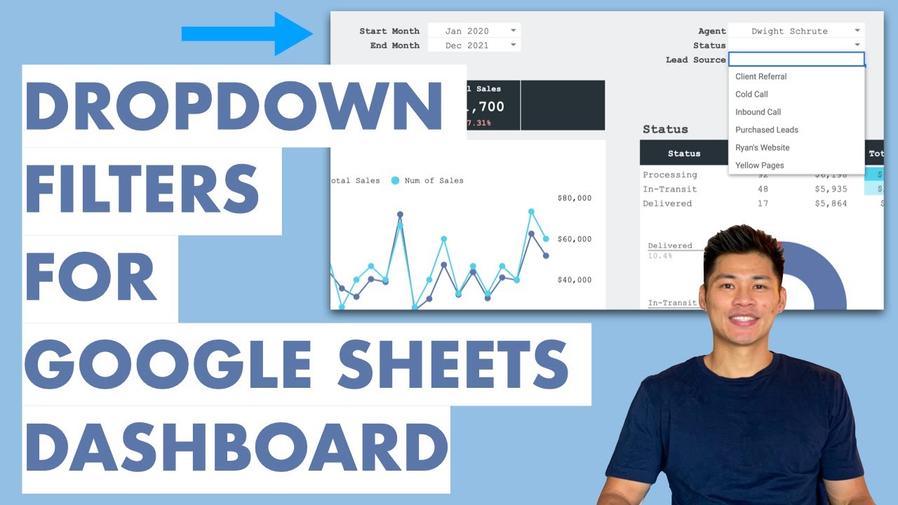 How to Create Dropdown Filters on Google Sheets Dashboard Using QUERY Formula (ADVANCED TRICK)